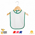 The Laughing Giraffe   2-Ply Cotton Ringer Baby Bib